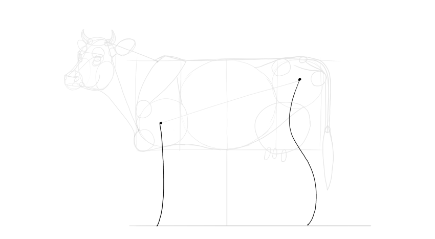 850x467 How To Draw A Cow - Cow Line Drawing