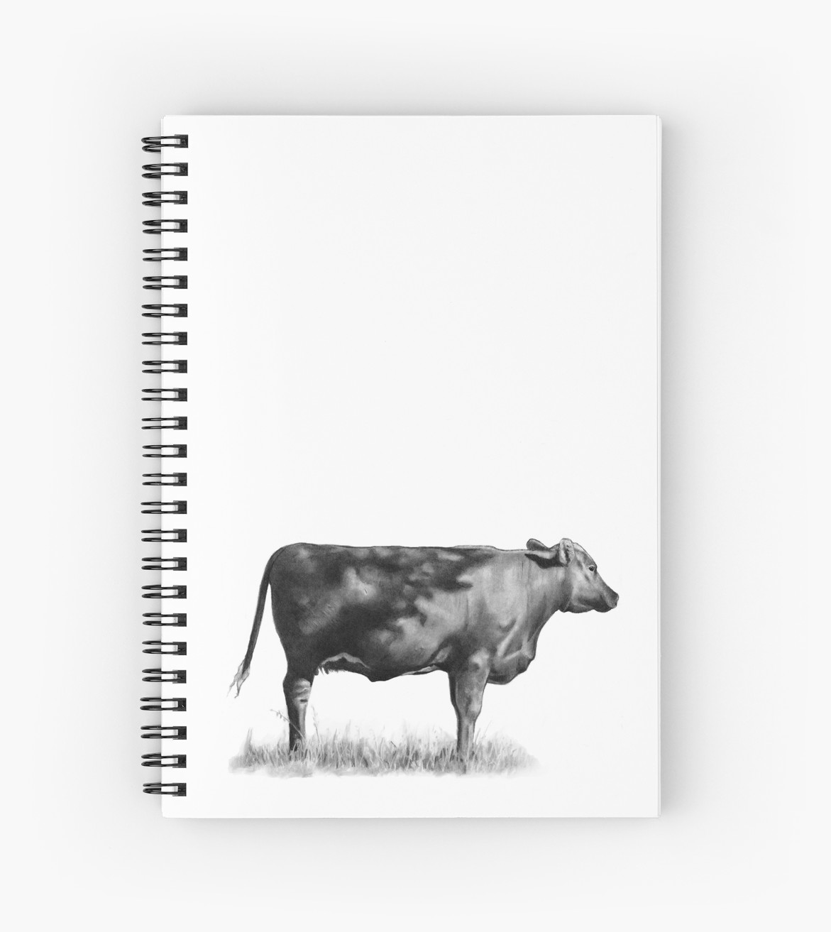 1171x1313 Cow In Sunshine, Pencil Drawing Of Beef Cow Spiral Notebooks - Cow Pencil Drawing