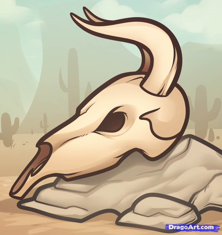 946x1000 How To Draw A Cow Skull, Step - Cow Skull Drawing