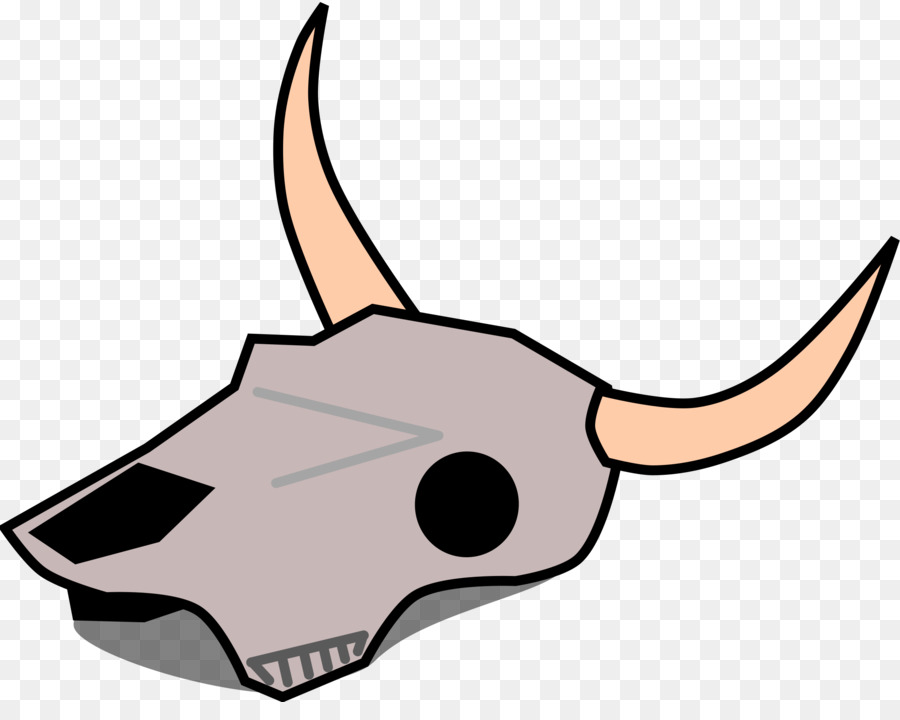 900x720 Skull, Drawing, Head, Transparent Png Image Clipart Free Download - Cow Skull Drawing