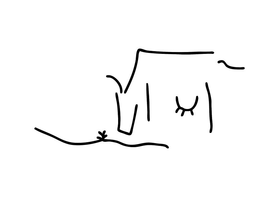 900x636 Cow On Pasture With Udder And Grass Drawing - Cow Udder Drawing