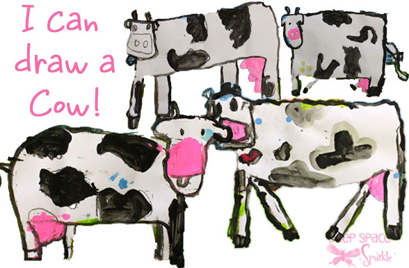 588x386 I Can Draw A Cow! Deep Space Sparkle - Cow Udder Drawing