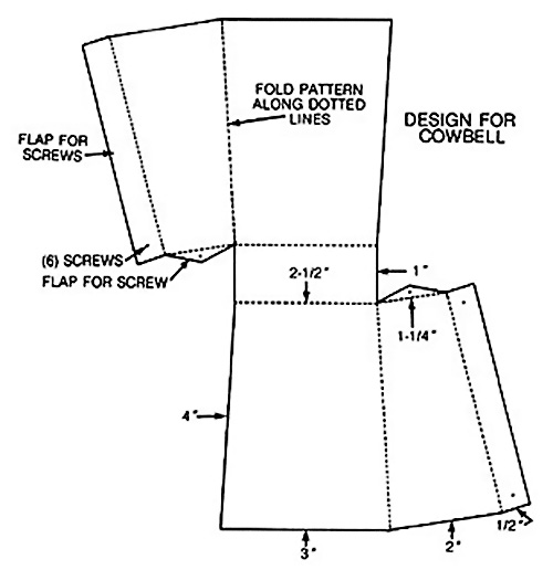500x516 make a copper cowbell - Cowbell Drawing
