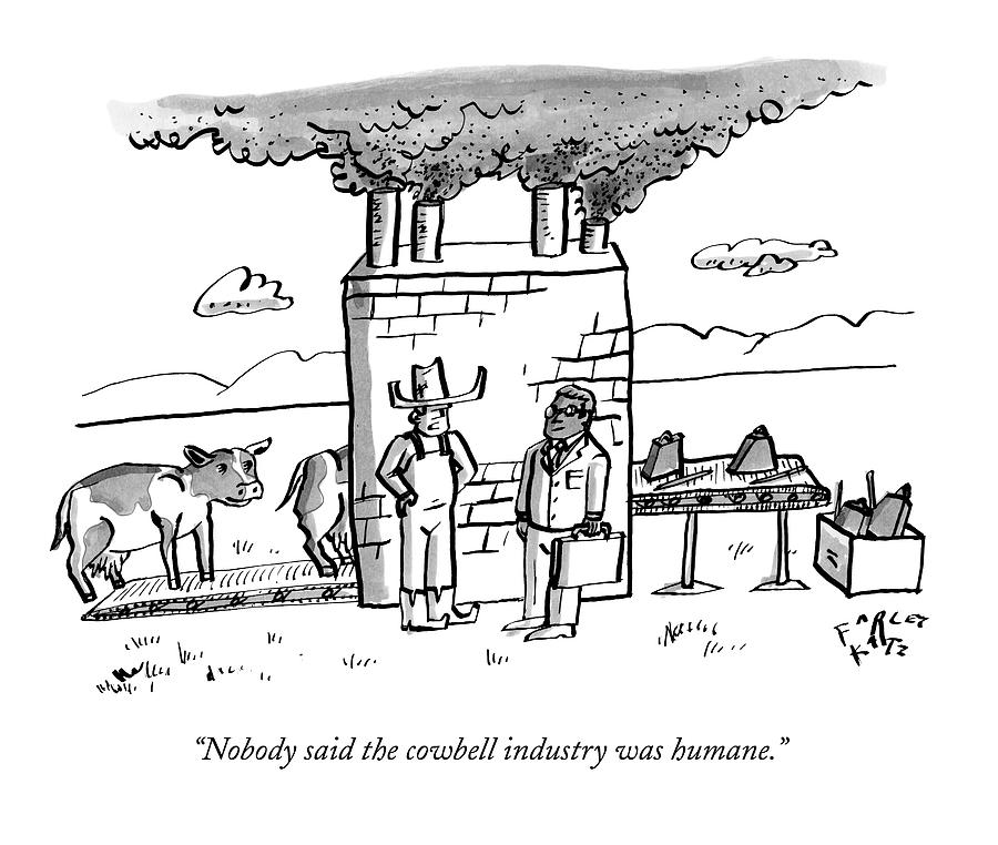 900x762 Nobody Said The Cowbell Industry Was Humane - Cowbell Drawing