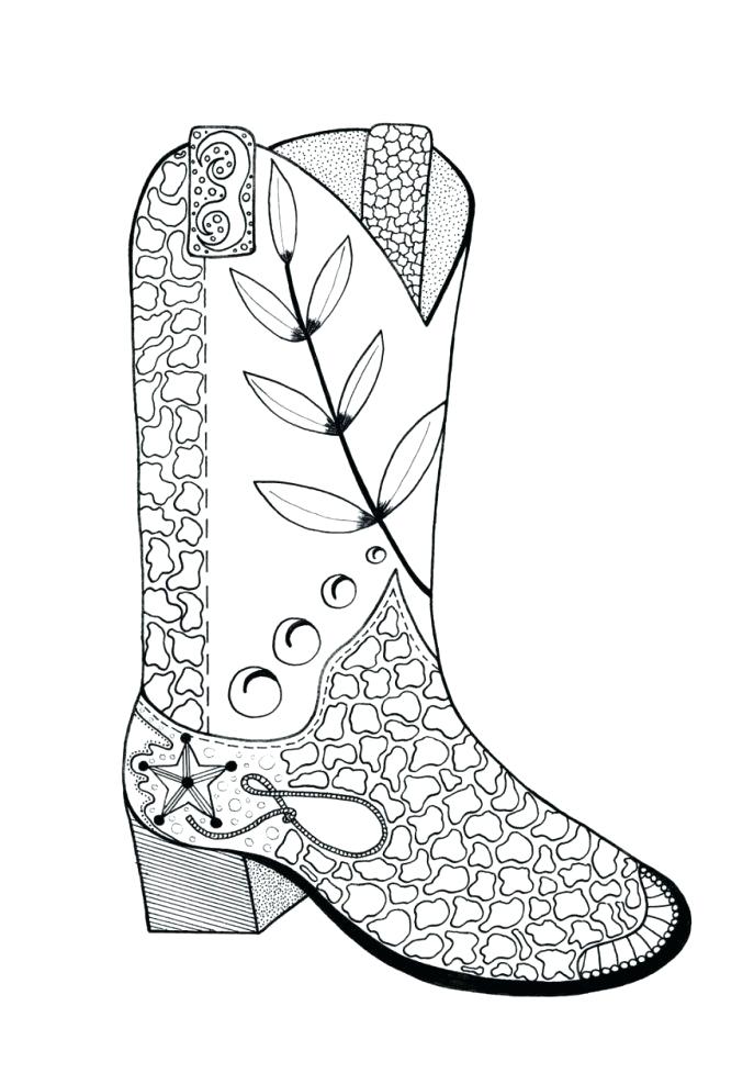 Cowboy Boot Line Drawing at Explore collection of