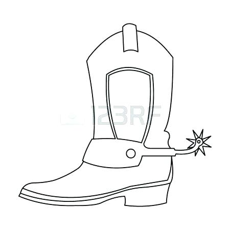 Cowboy Boot Line Drawing at PaintingValley.com | Explore collection of ...