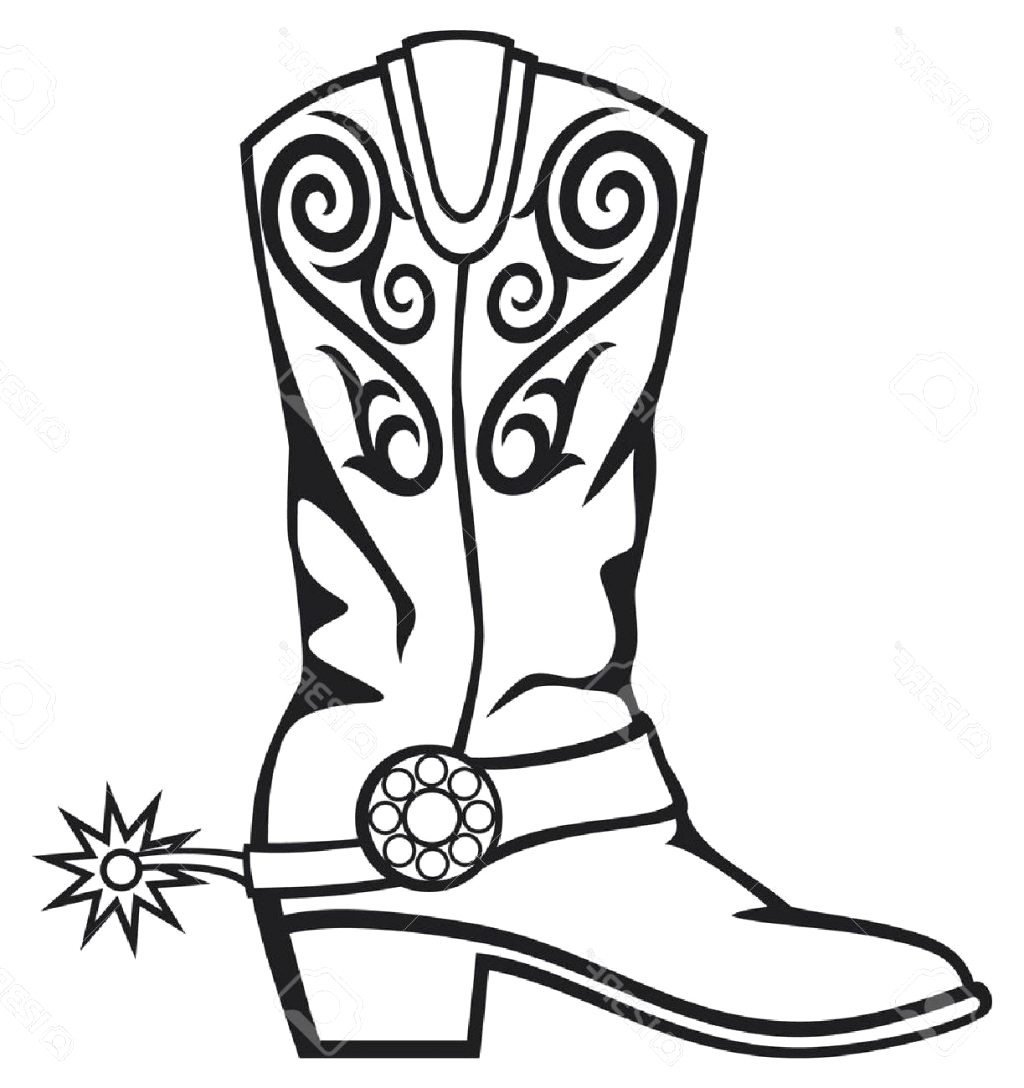 1024x1088 cowboy boot line drawing boots clip art - Cowboy Boots Drawing