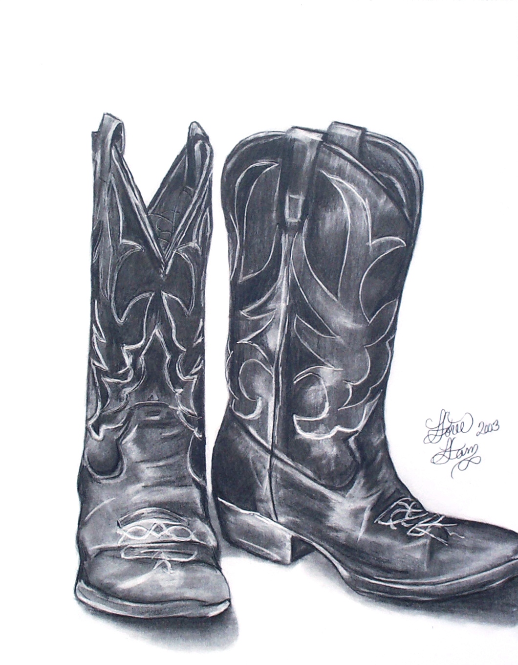 Cowboy Boots Drawing at Explore collection of