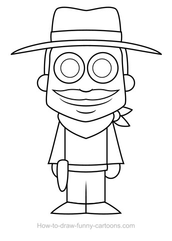 344x481 Cowboy Drawings - Cowboy Drawing