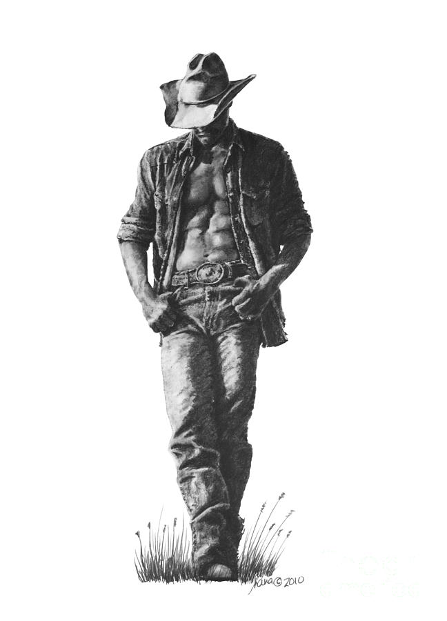 648x900 Cowboy Drawing - Cowboy Drawing