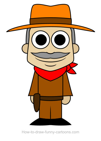 344x481 Cowboy Drawings - Cowboy Drawing Easy