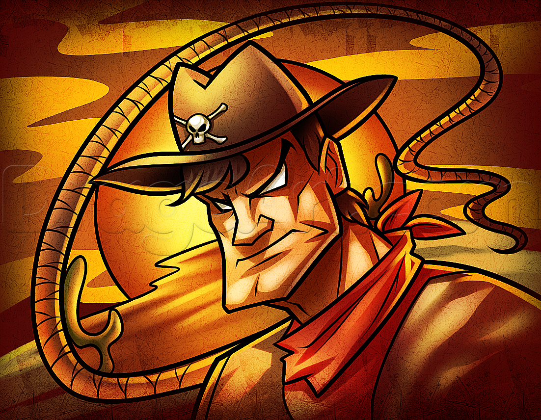 1102x856 Drawing A Cowboy Step - Cowboy Drawing Easy