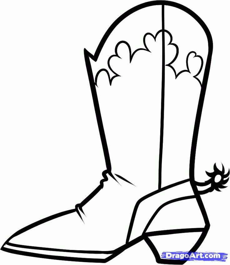 736x847 How To Draw Cowboy Boots On Easy Drawings - Cowboy Drawing Easy