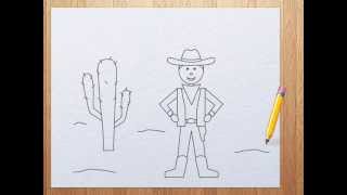 320x180 How To Draw A Cowboy Step - Cowboy Drawing Easy