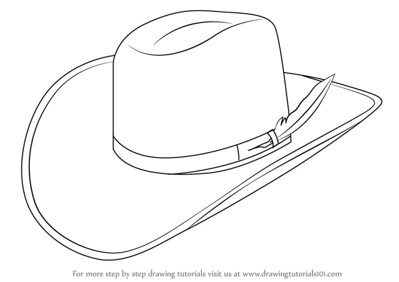 800x566 Learn How To Draw Cowboy Hat - Cowboy Drawing Easy