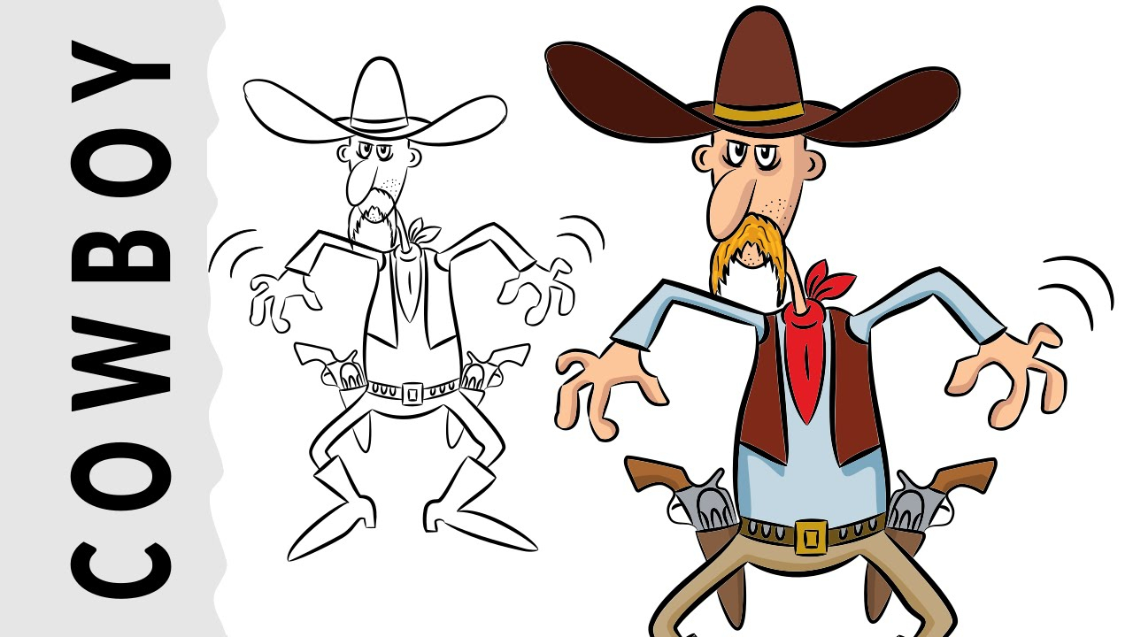 Cowboy Drawing For Kids at Explore collection of