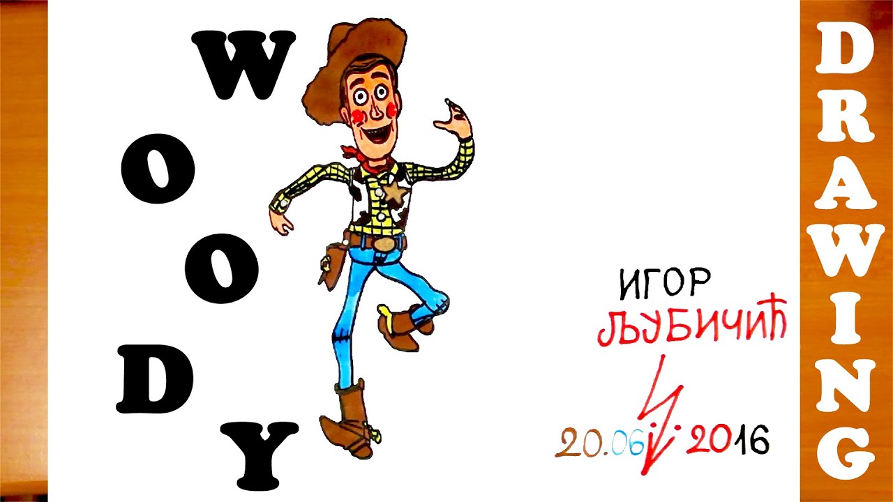 1280x720 How To Draw Woody From Toy Story - Cowboy Drawing For Kids