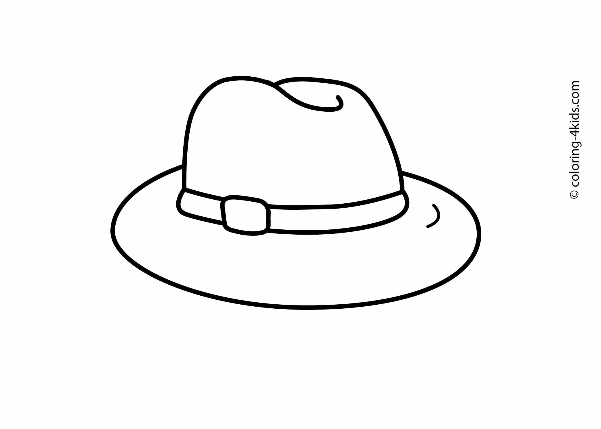 2079x1483 Strong Cowboy Hat Coloring - Cowboy Drawing For Kids