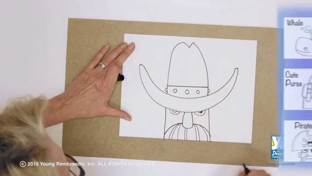 1280x720 Teaching Kids How To Draw How To Draw A Cowboy Hat - Cowboy Drawing For Kids