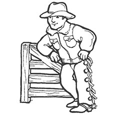 230x230 Top Free Printabe Cowboy Coloring Pages Online - Cowboy Drawing For Kids
