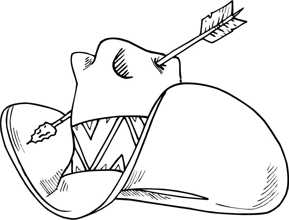 1005x763 Coloring - Cowboy Drawing For Kids