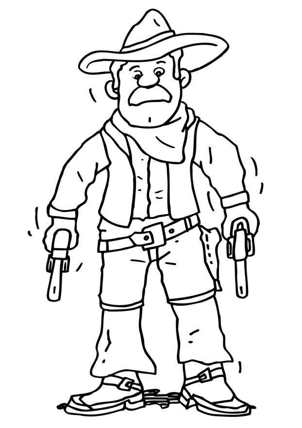 622x880 Cowboy Coloring Pages - Cowboy Drawing For Kids