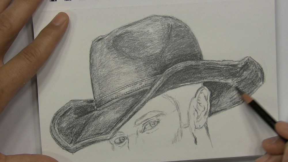 1000x563 How To Draw A Cowboy Hat Let's Draw People - Cowboy Hat Drawing