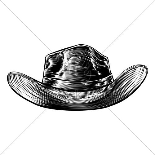 500x500 Cowboy Hat Drawing Gl Stock Images - Cowboy Hat Drawing