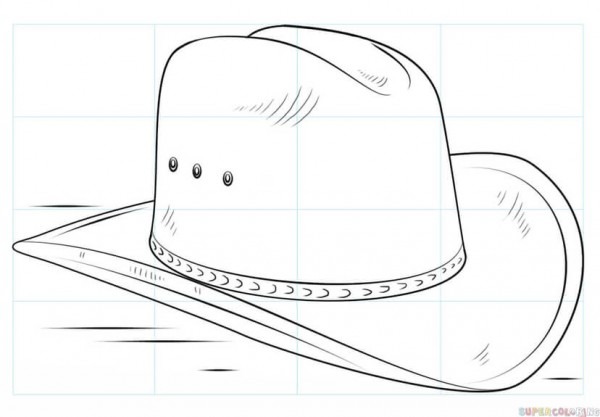 600x417 Cowboy Hat Drawing - Cowboy Hat Drawing