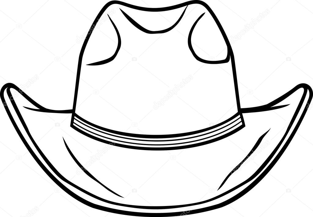 Cowboy Hat Line Drawing