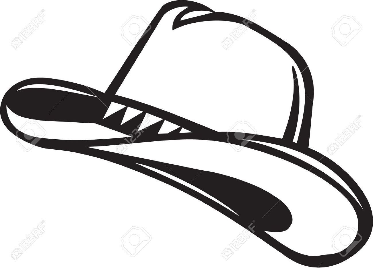 1300x933 Cowboy Hat Clipart Line Drawing - Cowboy Hat Line Drawing