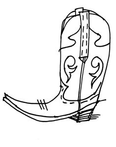 Cowboy Line Drawing