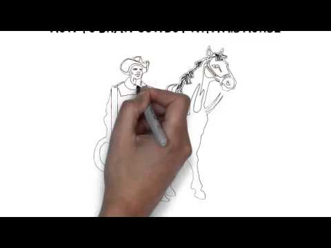 480x360 How To Draw Cowboy With His Horse - Cowboy On Horse Drawing