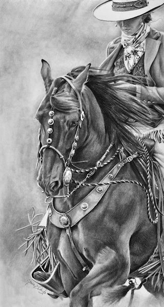 320x600 Image Result For Cowboy Drawing Horse Art Art, Horse Art - Cowboy On Horse Drawing