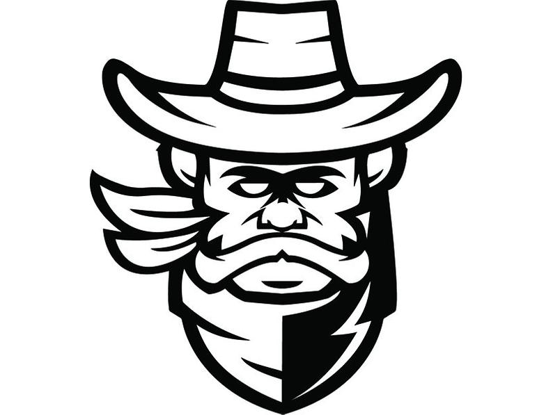 794x597 Cowboy Skull Scarf Hat Country Western Rodeo Bull Riding Etsy - Cowboy Skull Drawing