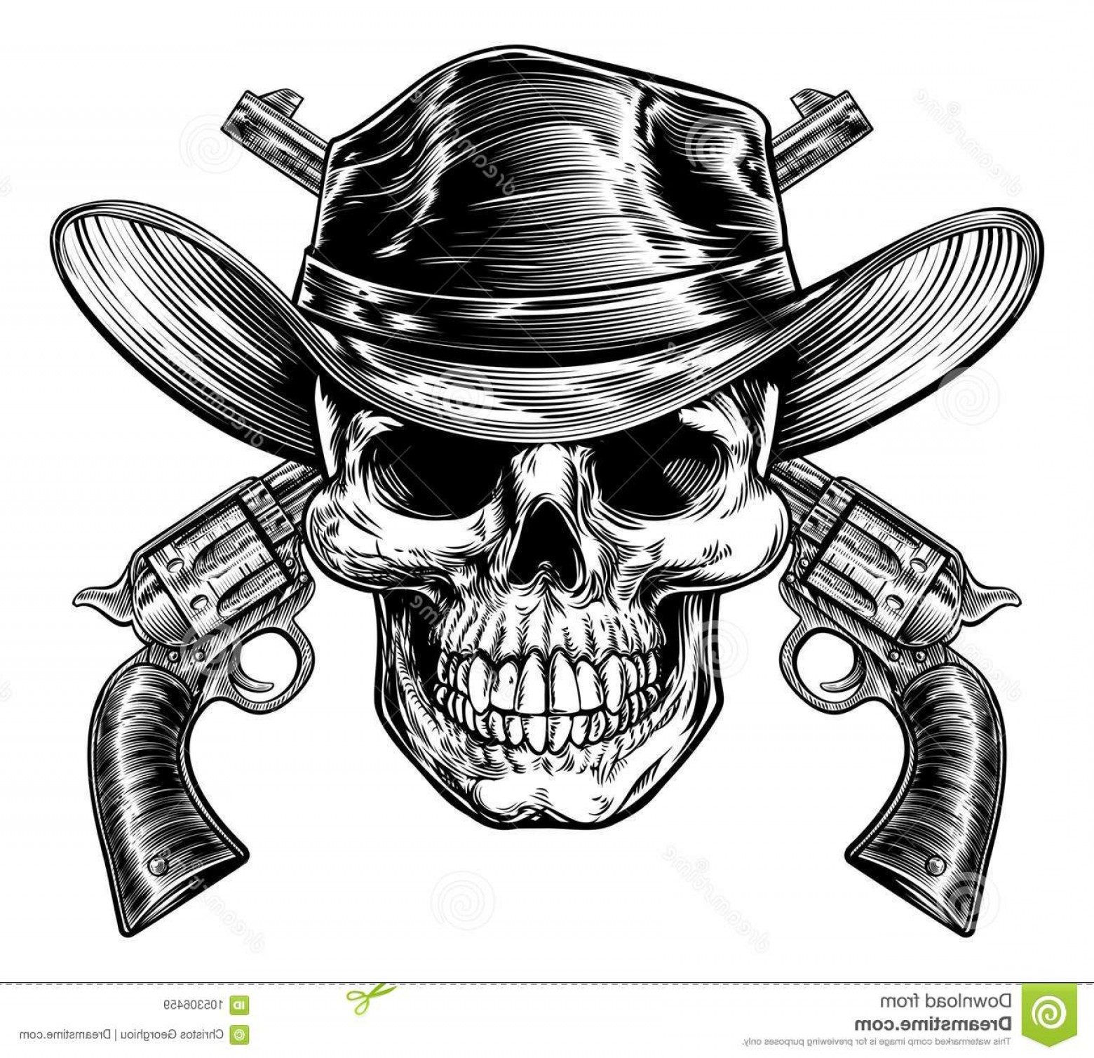 Cowboy Skull Drawing At Paintingvalley Com Explore Collection Of