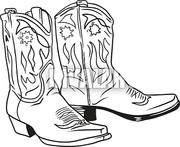 361x296 Cowboy Boots And Hat Without Background Clipart Collection - Cowgirl Boots Drawing