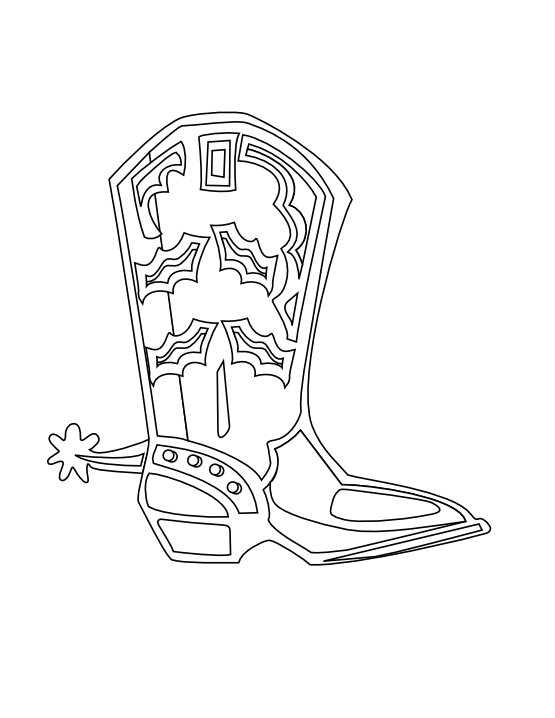 555x718 Cowgirl Boots Clip Art Stock Black And White Huge Freebie - Cowgirl Boots Drawing
