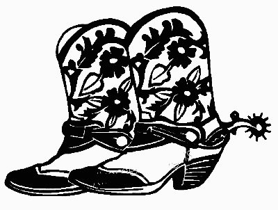 400x302 Cute Cowboy Boots - Cowgirl Boots Drawing