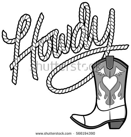 Cowgirl Boots Drawing at PaintingValley.com | Explore collection of