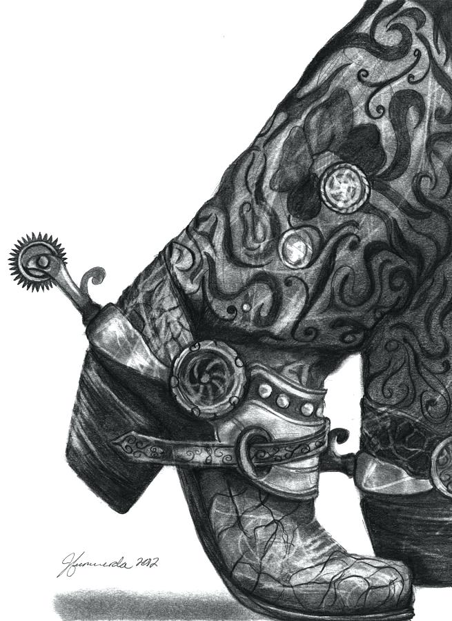 655x900 how to draw cowboy boots with click the cowboy boot with spur - Cowgirl Boots Drawing
