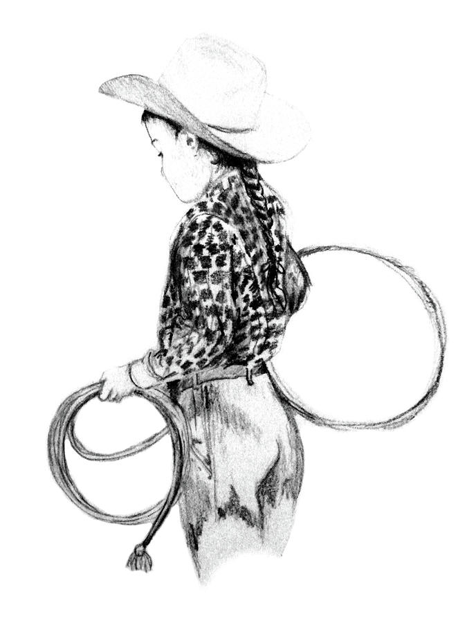 675x900 Cowgirl Drawing Kiss For Free Download - Cowgirl Drawing