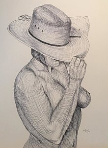 220x300 Cowboy Hat Drawings - Cowgirl Hat Drawing