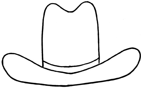 495x309 Drawing Of A Cowboy Hat Group With Items - Cowgirl Hat Drawing