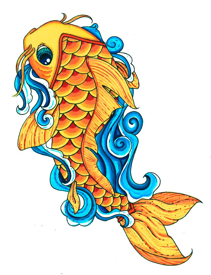 Coy Fish Drawing At Paintingvalley Com Explore Collection Of Coy