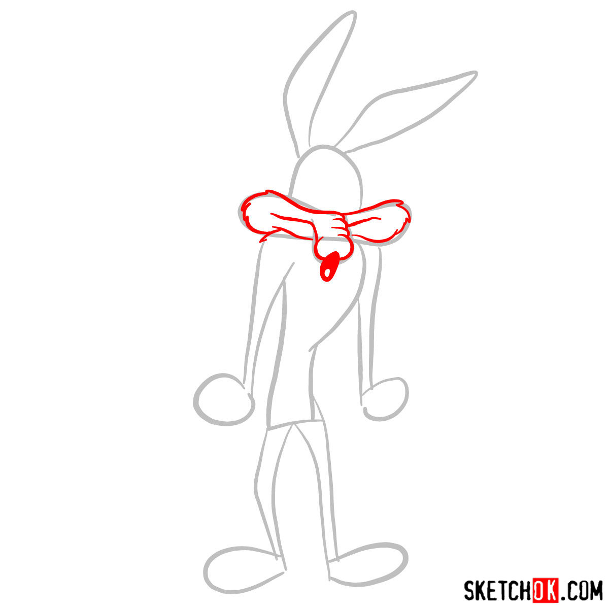 1200x1200 how to draw wile e coyote - Coyote Cartoon Drawing