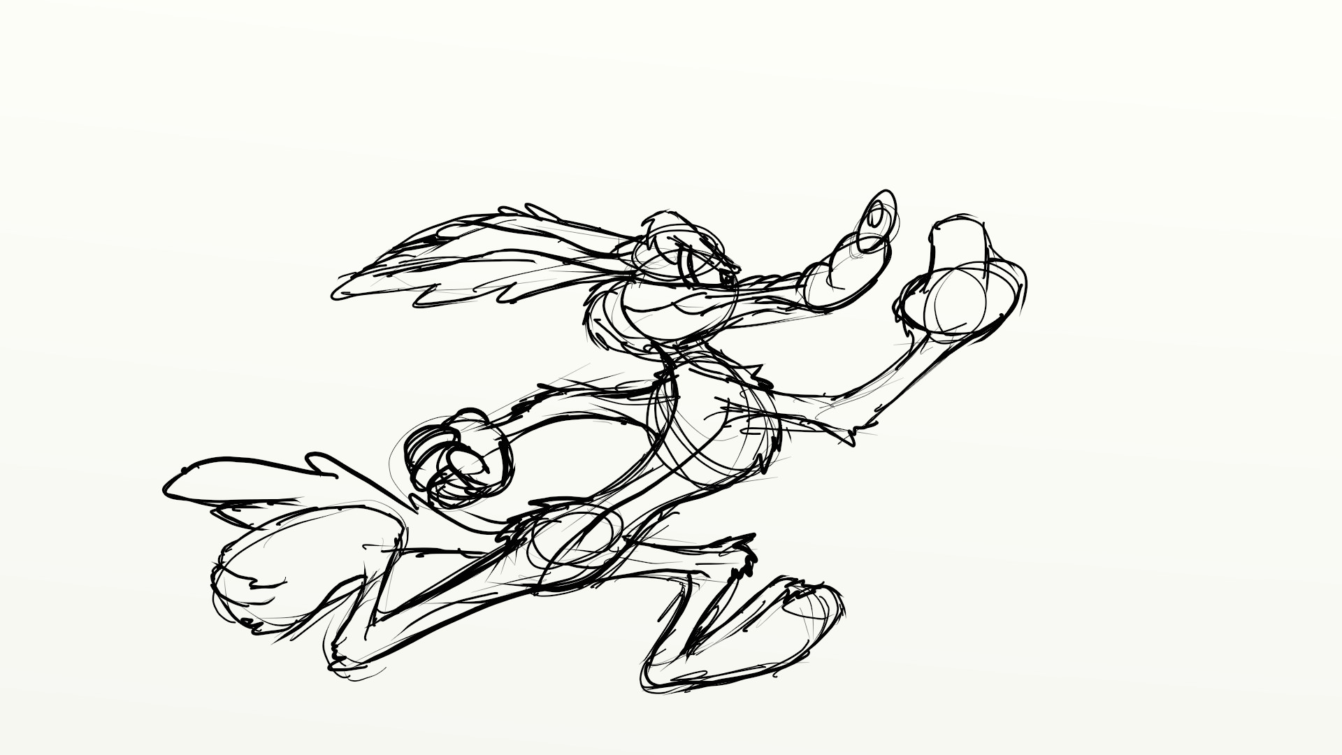 1920x1080 Artstation - Coyote Cartoon Drawing