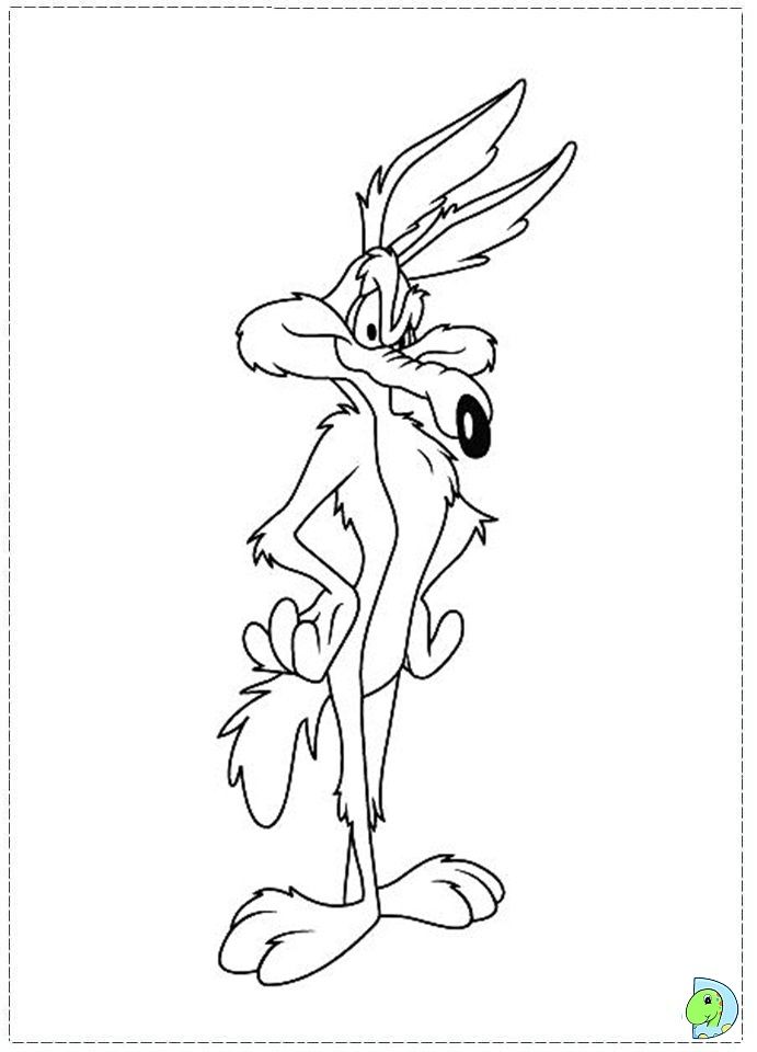 691x960 wile e coyote ez easy coloring pagez coloring pages, cartoon - Coyote Cartoon Drawing