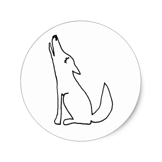 540x540 Coyote Wolf Dog Howling - Coyote Howling Drawing