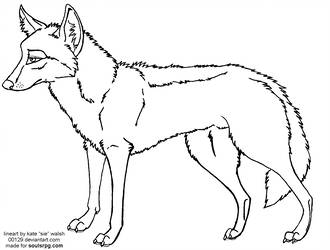 330x250 Coyote On Bases - Coyote Line Drawing